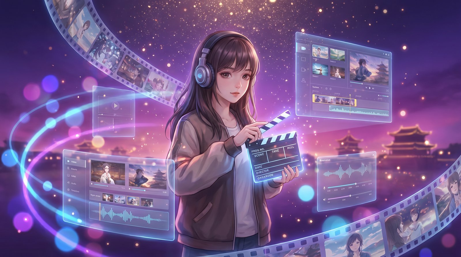 抖音揭秘原创动漫剪辑场景